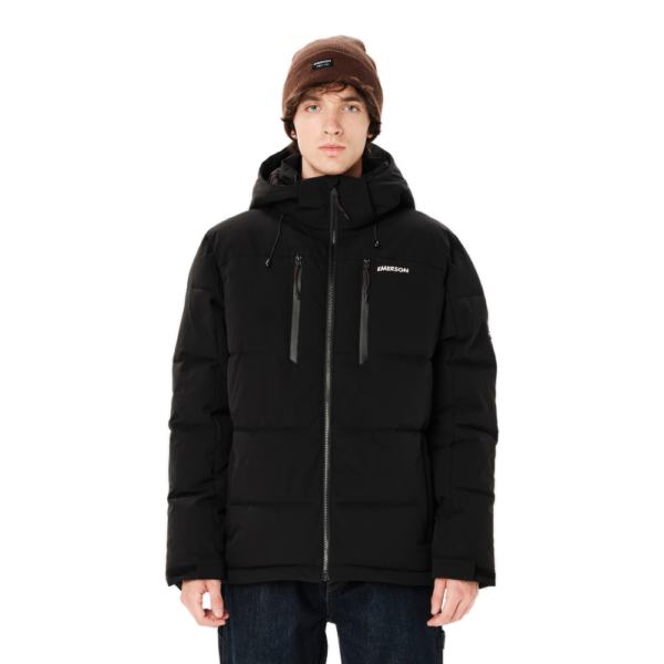 Ανδρικό χειμερινό μπουφάν puffer Emerson Puffer Jacket σε μαύρο χρώμα διαθέσιμο στο ns97.gr Kastoria.