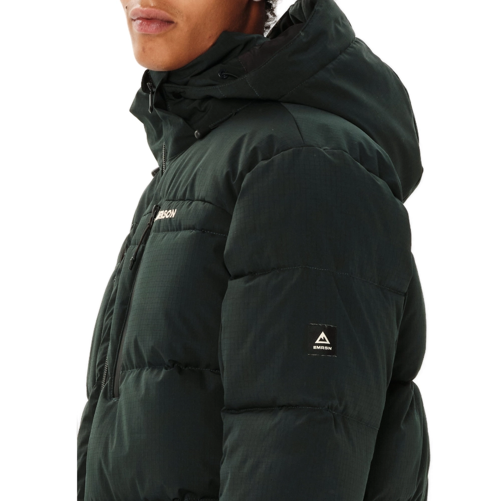 Ανδρικό χειμερινό μπουφάν puffer Emerson Puffer Jacket σε forest πράσινο χρώμα διαθέσιμο στο ns97.gr Kastoria
