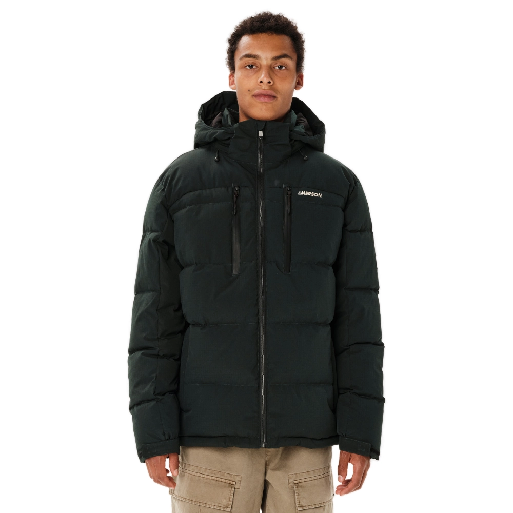 Ανδρικό χειμερινό μπουφάν puffer Emerson Puffer Jacket σε forest πράσινο χρώμα διαθέσιμο στο ns97.gr Kastoria