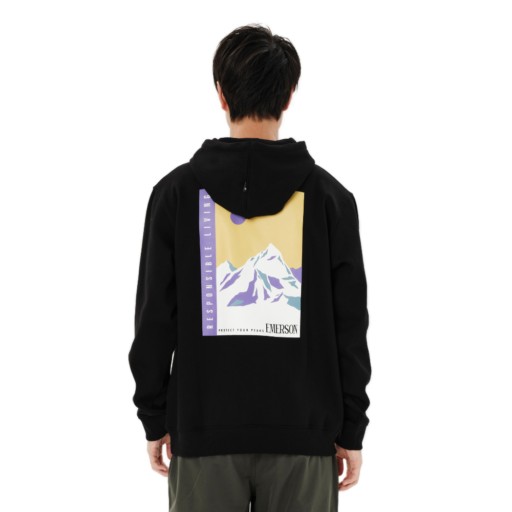 Ανδρικό φούτερ με κουκούλα Emerson Responsible Living Hoodie σε μαύρο χρώμα διαθέσιμο στο ns97.gr διαθέσιμο στο ns97.gr Kastoria.