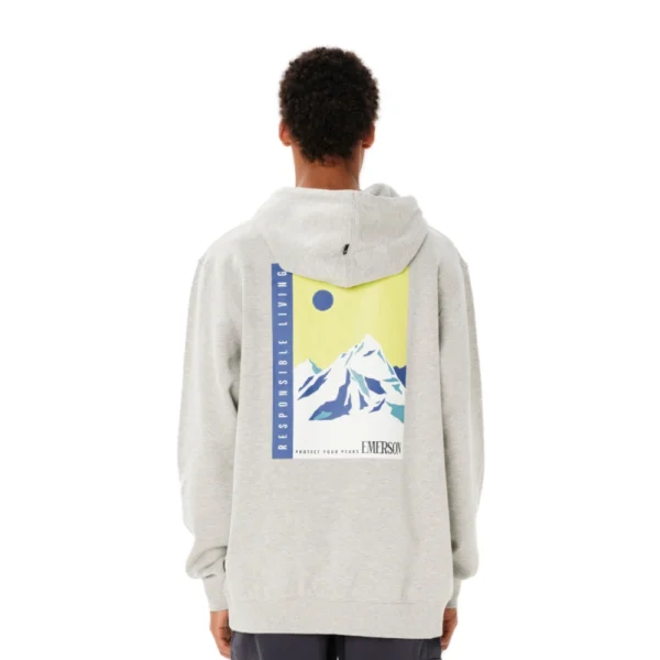 Ανδρικό φούτερ με κουκούλα Emerson Responsible Living Hoodie σε grey ml χρώμα διαθέσιμο στο ns97.gr Kastoria.