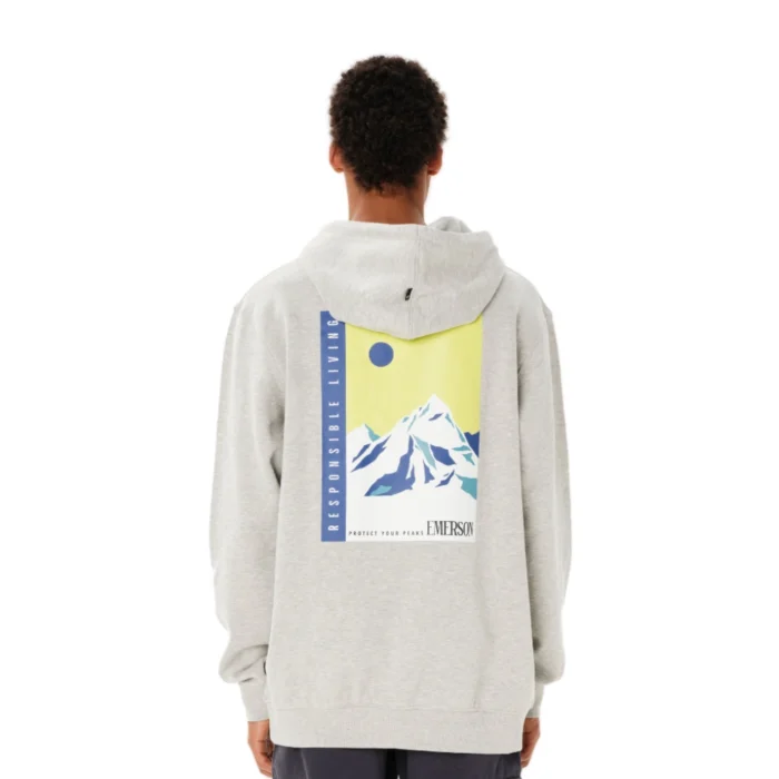 Ανδρικό φούτερ με κουκούλα Emerson Responsible Living Hoodie σε grey ml χρώμα διαθέσιμο στο ns97.gr Kastoria.