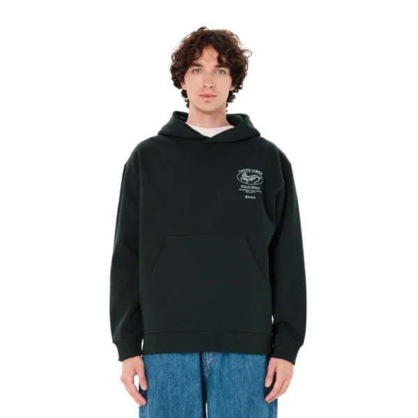 Ανδρικό φούτερ με κουκούλα Emerson Tokyo Vibes Hoodie με ιαπωνική τίγρη στην πλάτη σε forest teal χρώμα διαθέσιμο στο ns97.gr Kastoria.