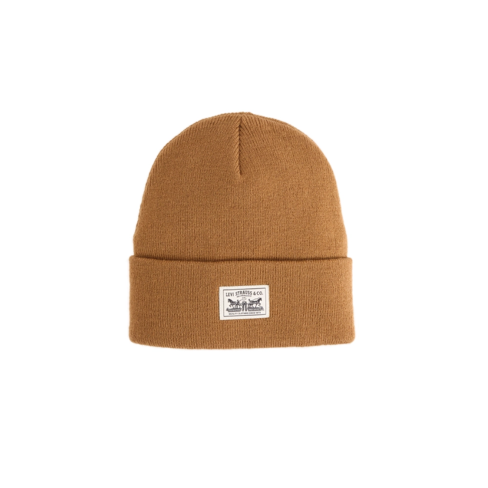 Σκουφάκι πλεκτό Levi's Embarcadero Beanie σε foxtrot brown καφέ χρώμα διαθέσιμο στο ns97.gr Kastoria.
