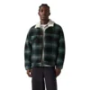 Ανδρικό καρό μπουφάν Levi's Type 3 Sherpa Padded Trucker Jacket σε γκρι πράσινο χρώμα διαθέσιμο στο ns97.gr Kastoria.