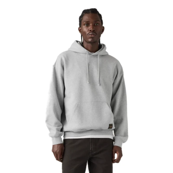 Ανδρικό φούτερ με κουκούλα Levi's Workwear PO Hoodie σε γκρι χρώμα διαθέσιμο στο ns97.gr Kastoria.