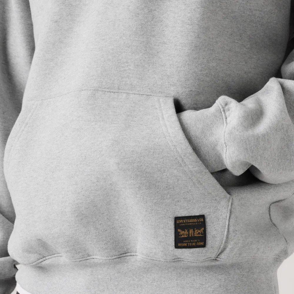 Ανδρικό φούτερ με κουκούλα Levi's Workwear PO Hoodie σε γκρι χρώμα διαθέσιμο στο ns97.gr Kastoria.