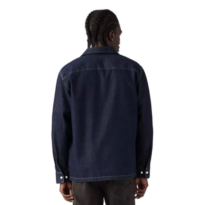 Ανδρικό μακρυμάνικο τζιν πουκάμισο Levi's Worker Shirt σε rinse dark wash σκούρο μπλε χρώμα διαθέσιμο στο ns97.gr Kastoria.