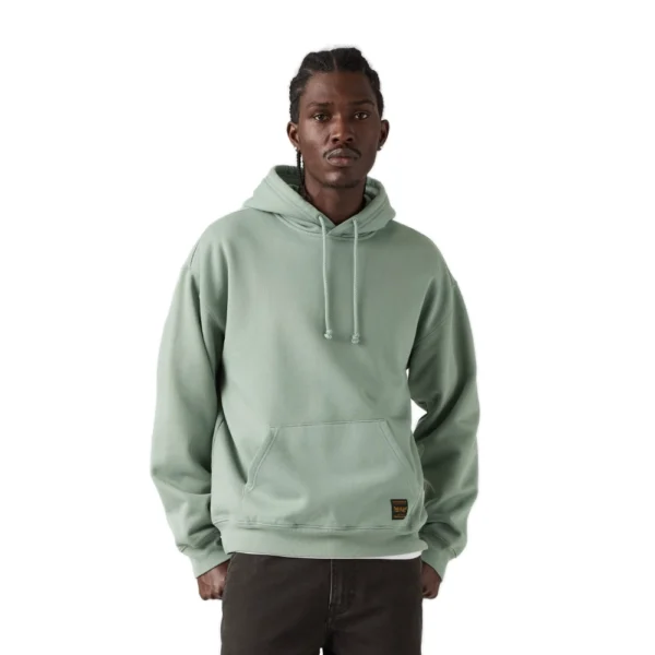 Ανδρικό φούτερ με κουκούλα Levi's Workwear PO Hoodie σε chinoiss green πράσινο χρώμα διαθέσιμο στο ns97.gr Kastoria.