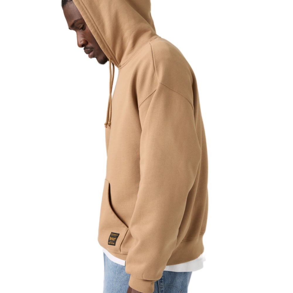 Ανδρικό φούτερ με κουκούλα Levi's Workwear PO Hoodie σε καφέ χρώμα διαθέσιμο στο ns97.gr Kastoria.