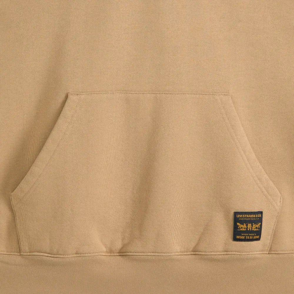 Ανδρικό φούτερ με κουκούλα Levi's Workwear PO Hoodie σε καφέ χρώμα διαθέσιμο στο ns97.gr Kastoria.