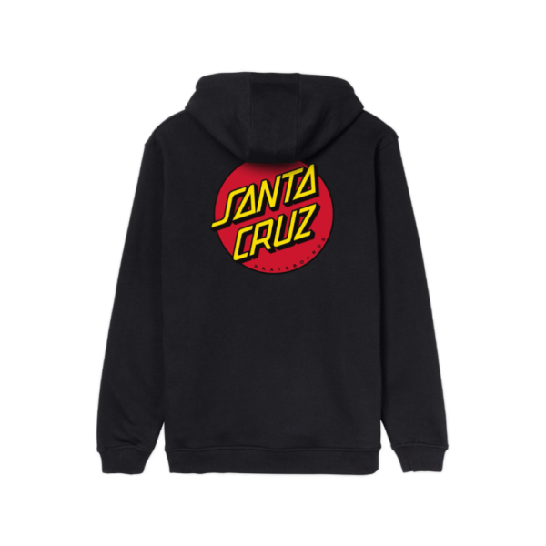 Ανδρικό φούτερ με κουκούλα Santa Cruz Classic Dot Chest Hoodie σε μαύρο χρώμα διαθέσιμο στο ns97.gr Kastoria.