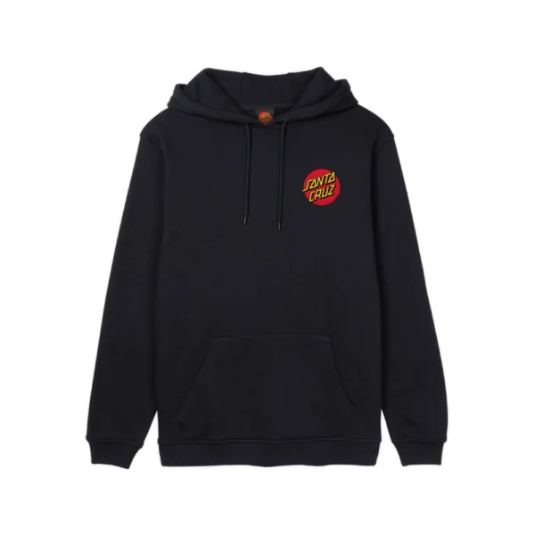 Ανδρικό φούτερ με κουκούλα Santa Cruz Classic Dot Chest Hoodie σε μαύρο χρώμα διαθέσιμο στο ns97.gr Kastoria.
