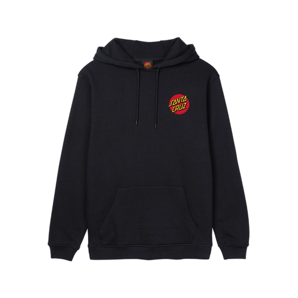 Ανδρικό φούτερ με κουκούλα Santa Cruz Classic Dot Chest Hoodie σε μαύρο χρώμα διαθέσιμο στο ns97.gr Kastoria.