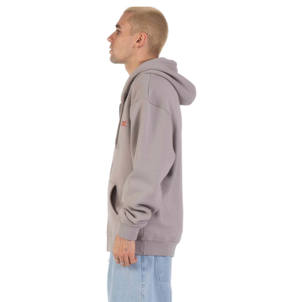Ανδρική ζακέτα φούτερ με κουκούλα Santa Cruz Classic Strip Fade Zip Hoodie σε warm grey γκρι χρώμα διαθέσιμη στο ns97.gr Kastoria.