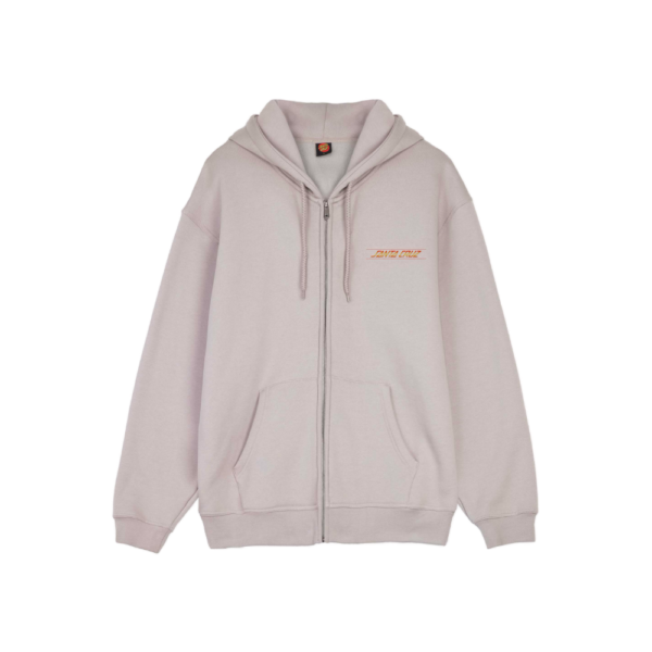 Ανδρική ζακέτα φούτερ με κουκούλα Santa Cruz Classic Strip Fade Zip Hoodie σε warm grey γκρι χρώμα διαθέσιμη στο ns97.gr Kastoria.