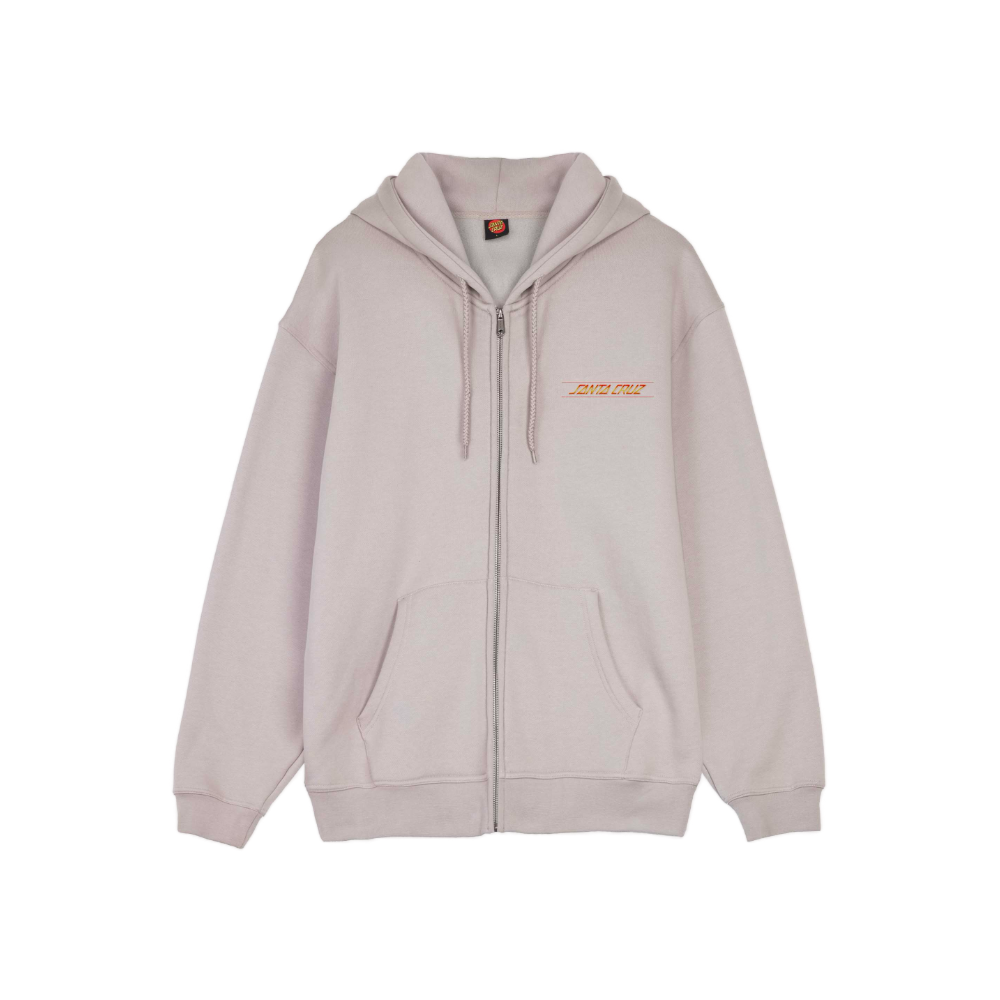 Ανδρική ζακέτα φούτερ με κουκούλα Santa Cruz Classic Strip Fade Zip Hoodie σε warm grey γκρι χρώμα διαθέσιμη στο ns97.gr Kastoria.