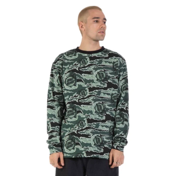 Ανδρική μακρυμάνικη μπλούζα Santa Cruz Evan LS Tee σε fuse camo χρώμα διαθέσιμο στο ns97.gr Kastoria.