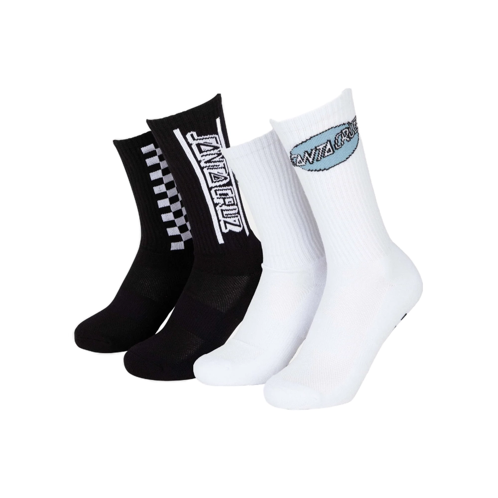 Σετ ψηλές κάλτσες Santa Cruz Finish Line 2-Pack σε μαύρο και λευκό χρώμα διαθέσιμο στο ns97.gr Kastoria.
