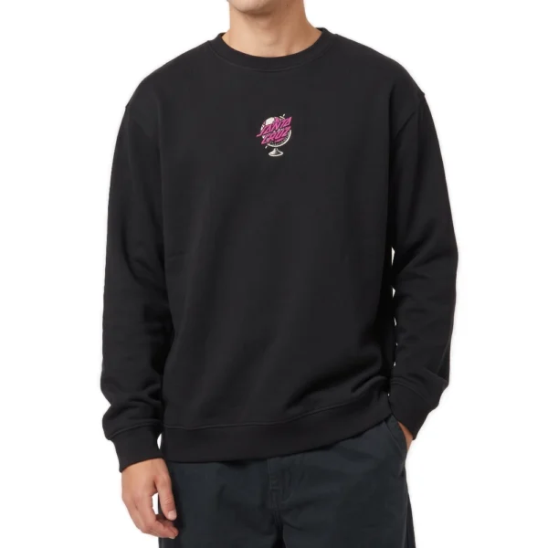 Ανδρική φούτερ μπλούζα Santa Cruz Knibbs Cryptic World Center Crewneck σε μαύρο χρώμα διαθέσιμο στο ns97.gr Kastoria.