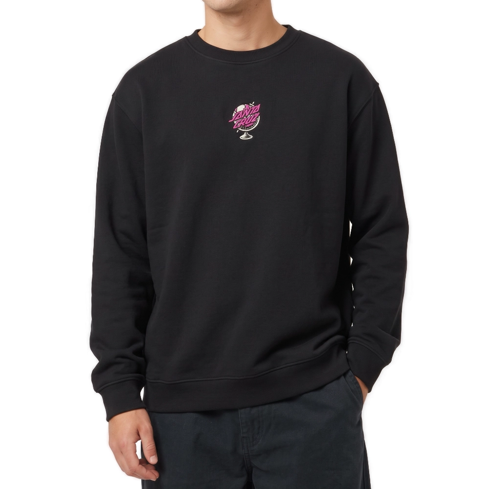 Ανδρική φούτερ μπλούζα Santa Cruz Knibbs Cryptic World Center Crewneck σε μαύρο χρώμα διαθέσιμο στο ns97.gr Kastoria.