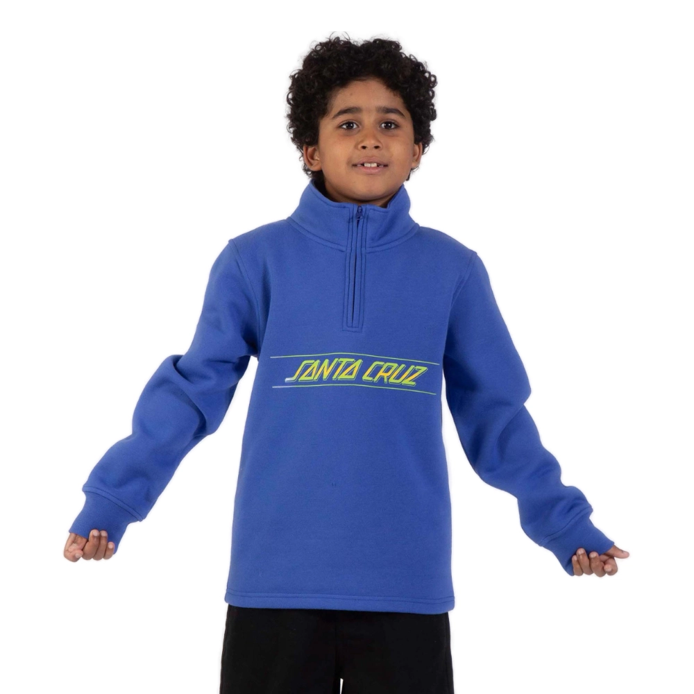 Παιδική φούτερ μπλούζα Santa Cruz Youth Classic Fade 1/4 Zip σε sapphire μπλε χρώμα διαθέσιμο στο ns97.gr Kastoria.