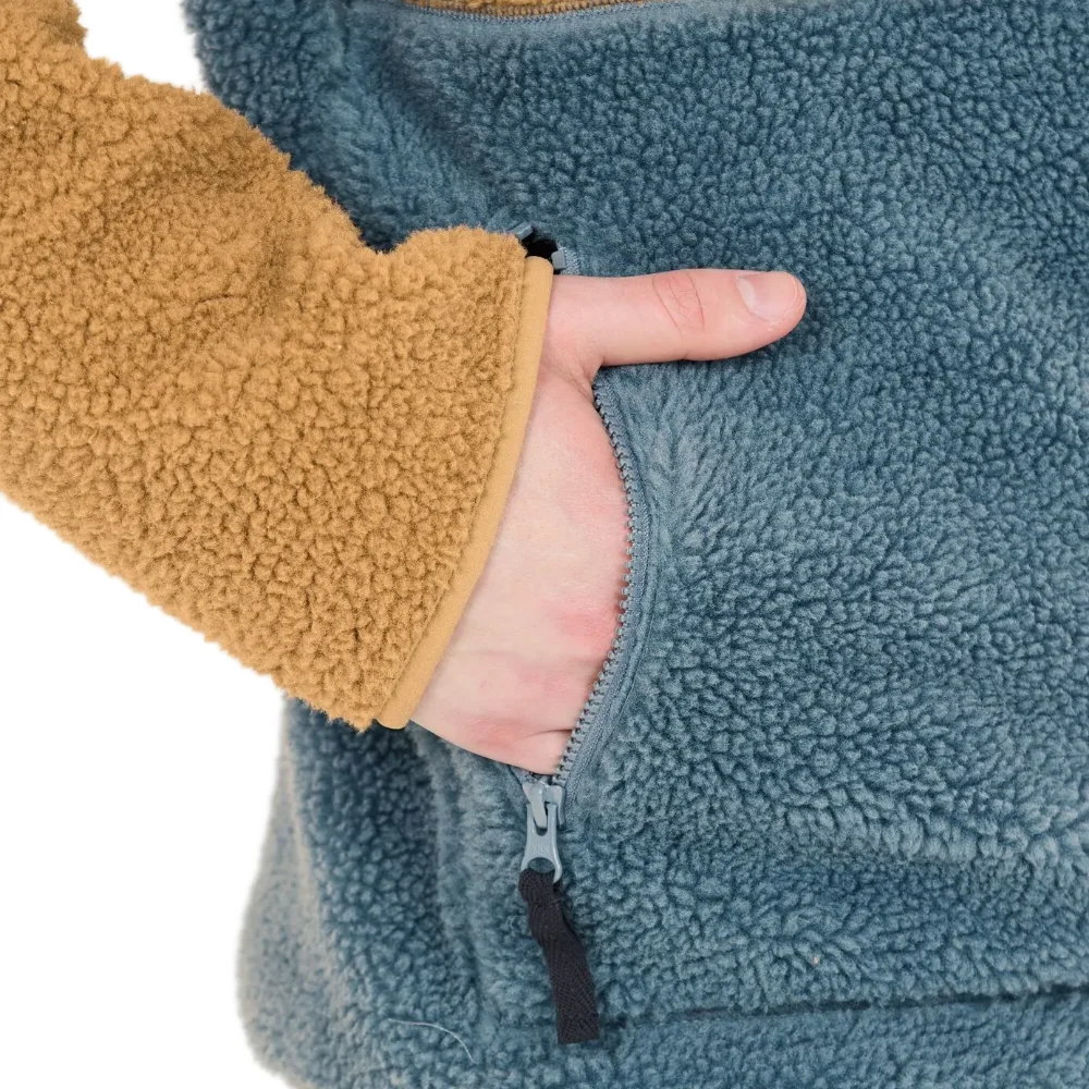 Ανδρική ζακέτα φλίς Slope Katau Teddy Zip σε petrified oak χρώμα διαθέσιμο στο ns97.gr Kastoria