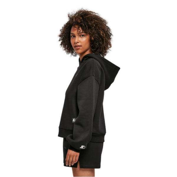 Γυναικεία φούτερ μπλούζα με κουκούλα Starter Essential Oversized Hoody σε μαύρο χρώμα διαθέσιμο στο ns97.gr Kastoria.