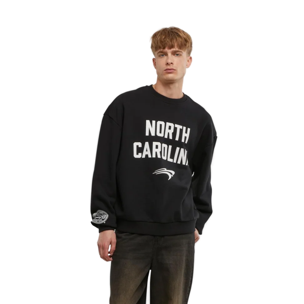 Ανδρική φούτερ με μπλούζα λαιμόκοψη Upscale North Carolina Bold Faced σε μαύρο χρώμα | ns97.gr Καστοριά