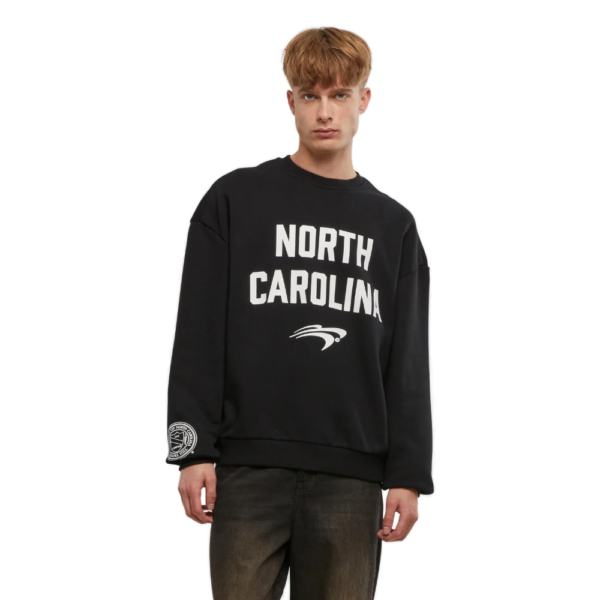 Ανδρική φούτερ με μπλούζα λαιμόκοψη Upscale North Carolina Bold Faced σε μαύρο χρώμα | ns97.gr Καστοριά