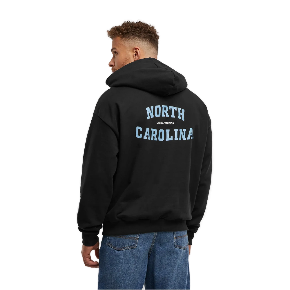 Ανδρική φούτερ μπλούζα με κουκούλα Upscale North Carolina Multi Logo σε μαύρο χρώμα διαθέσιμο στο ns97.gr Kastoria.