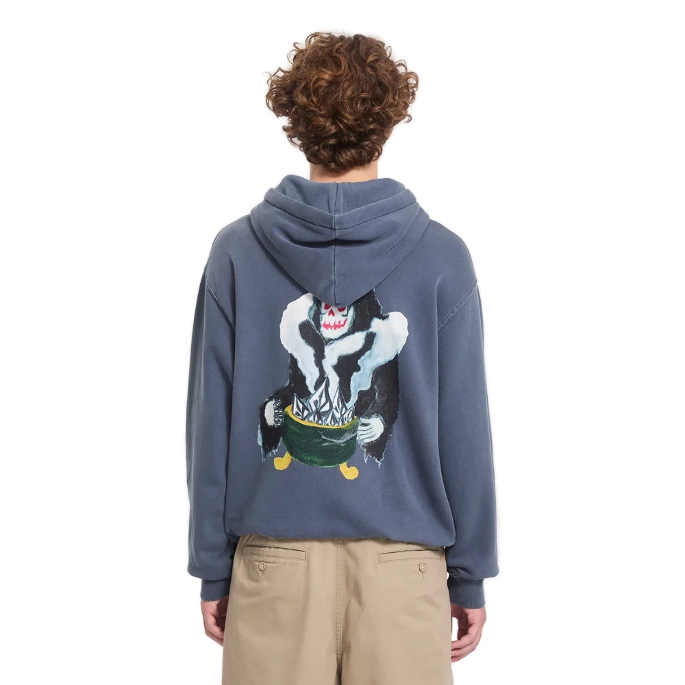 Ανδρικό φούτερ με κουκούλα Volcom Boiler Hoodie σε storm blue χρώμα διαθέσιμο στο ns97.gr Kastoria.