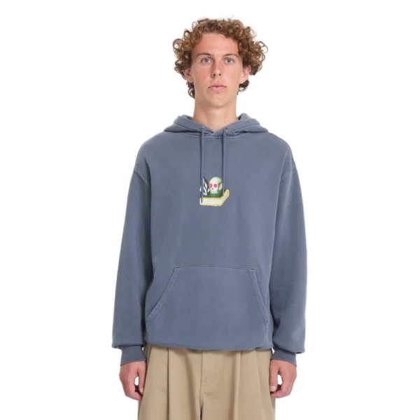 Ανδρικό φούτερ με κουκούλα Volcom Boiler Hoodie σε storm blue χρώμα διαθέσιμο στο ns97.gr Kastoria.