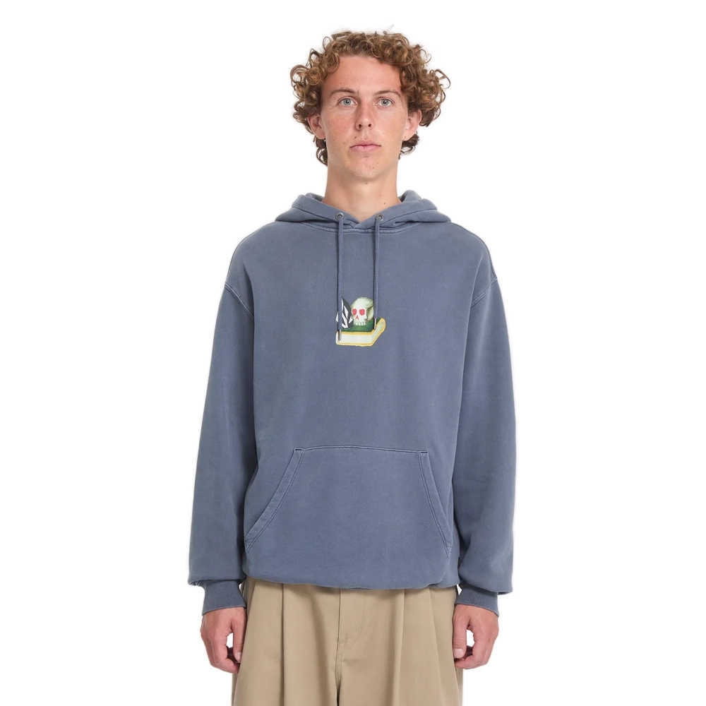 Ανδρικό φούτερ με κουκούλα Volcom Boiler Hoodie σε storm blue χρώμα διαθέσιμο στο ns97.gr Kastoria.