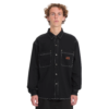 Ανδρικό μακρυμάνικο πουκάμισο Volcom Levelstone Shirt σε black white μαύρο χρώμα διαθέσιμο στο ns97.gr Kastoria.