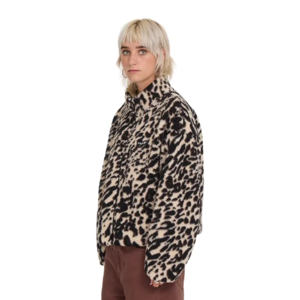 Γυναικείο πανωφόρι Volcom Wylding Out Sherpa σε animal print διαθέσιμο στο ns97.gr Kastoria