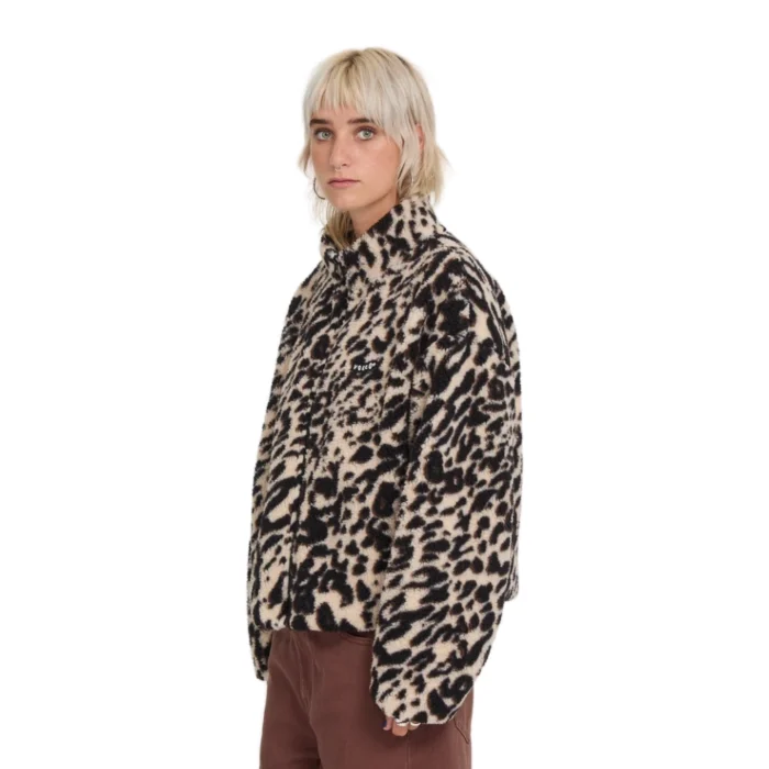 Γυναικείο πανωφόρι Volcom Wylding Out Sherpa σε animal print διαθέσιμο στο ns97.gr Kastoria