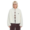 Γυναικεία ζακέτα sherpa Volcom Wylding Out Jacket σε off white λευκό χρώμα διαθέσιμη στο ns97.gr Kastoria.