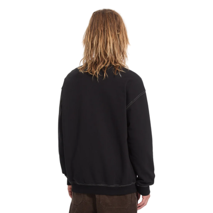 Ανδρική φούτερ μπλούζα Volcom I Go Psycho Crewneck σε μαύρο χρώμα διαθέσιμη στο ns97.gr Kastoria.